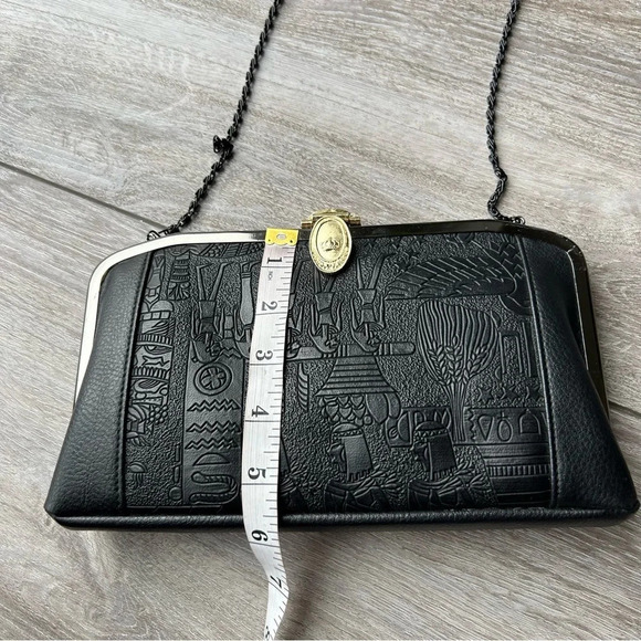Japan Brand Faux Leather Egyptians Art Chain Clutch Shoulder Bag - Picture 13 of 15